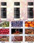 Christmas Fragrance Oil Set – Winter Essential Oils for Diffusers & Candle Making – Pine Frost, Gingerbread Bliss & Crimson Harmony – Holiday Gift Set – Made in USA – 3×20ml (2.03 fl oz)