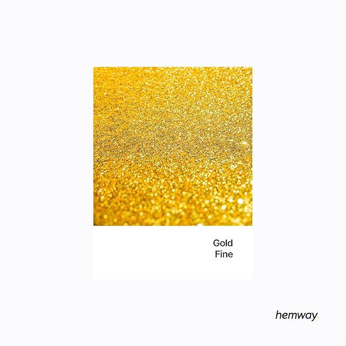 Hemway Eco Friendly Biodegradable Glitter 100g / 3.5oz Bio Cosmetic Safe Sparkle Vegan for Face, Eyeshadow, Body, Hair, Nail and Festival Makeup, Craft - Fine (1/64" 0.015" 0.4mm) - Gold