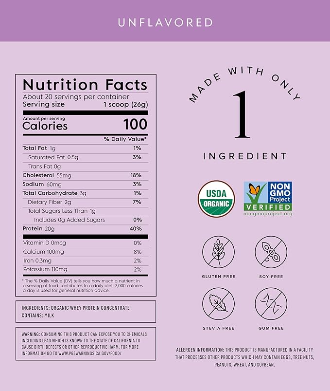 Truvani Vegan Pea Protein Powder | Unflavored | 20g Organic Plant Based Protein | 20 Servings | Keto | Gluten & Dairy Free | Low Carb | No Added Sugar