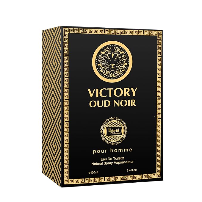 Hybrid & Company Men's Victory Oud Noir Pour Homme Eau de Toilette Vaporisateur Natural Spray 3.4 Fl Oz
