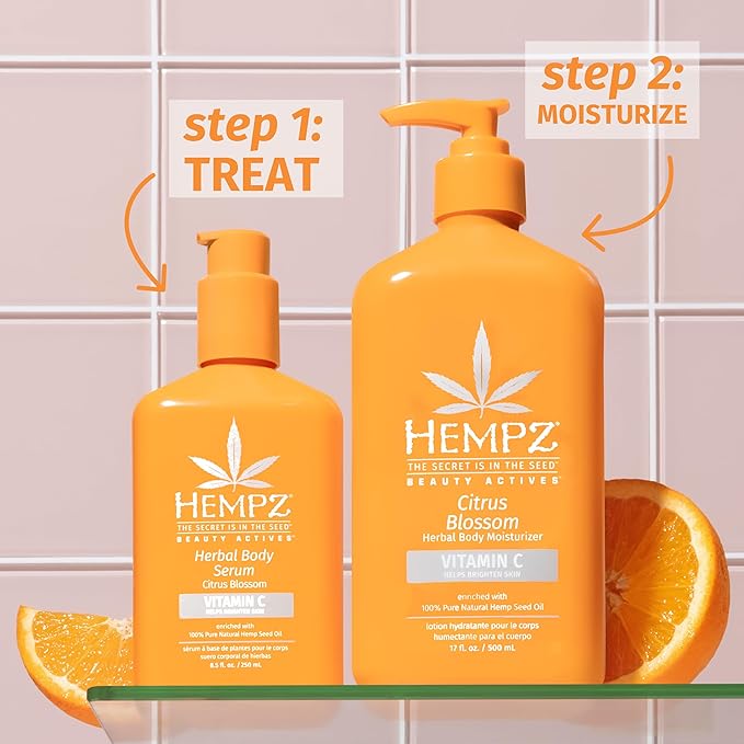 Hempz Citrus Blossom Body Serum with Vitamin C, Light weight, Fast Absorbing, 8.5 fl.oz.