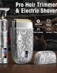 Suttik Foil Shavers for Men Electric Razor, Clippers and Trimmer for Men with LED Display, Waterproof