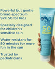 Blue Lizard Kids Mineral SPF 50 Sunscreen Lotion, 100% Mineral, Children’s Sunscreen, Water-Resistant Formula, Paraben-Free, Fragrance-Free, 5 fl oz