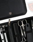 3 Swords Germany - brand quality 12 piece manicure pedicure grooming kit set for professional finger & toe nail care tweezers file clipper fashion leather case in gift box, Made by 3 Swords (33514)