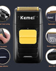 KEMEI Professional Hair Clipper and Trimmers Set, Cordless Barber Clippers, Beard Trimmer, Electric Foil Shaver with Replacement Heads, KM-2299, KM-2296, KM-1102