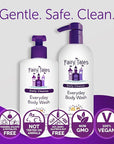 Fairy Tales Daily Cleanse Everyday Kids Body Wash - Soap for Bath or Shower, Body Wash For Kids With Clean and Natural Ingredients, Delicious Pear Citrus Scent – 32 oz.