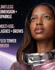 Maybelline Lash Sensational Sky High Glitter Mascara, Diamond Effect Eye Makeup for Lashes and Brows, Washable, Space Diamond, 1 Count