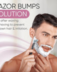 Razor Bump Solution for Bikini Area – Ingrown Hair Serum with Vitamin E, AHA/BHA, Camphor for Post-Shave Skin Care – Supports Smooth Skin on Face, Neck, Underarms