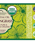 US Organic 100% Pure Lemongrass Essential Oil, USDA Certified Organic, Extracted by Steam Distillation Method, for Hair, Nail Polish Remover, Bees Attraction, and More. 10 ml
