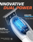 Fagaci Professional Hair Clippers for Men Set Turbo Power with Precise Cutting, Barber Clippers for Hair Cutting, Cordless Hair Clippers and Trimmers Set, Maquina de Cortar Cabello, Haircut Barber Kit