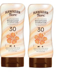 Hawaiian Tropic Weightless Hydration Lotion Sunscreen SPF 30, 6oz Twin Pack | Oil Free Sunscreen, Hawaiian Tropic Sunscreen SPF 30, Oxybenzone Free Sunscreen, Body Sunscreen Pack, 6oz each