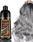 Fvquhvo Silver Gray Hair Dye Shampoo, Instant Hair Color Shampoo, Silver Hair Dye for Women Men, Lasting Champu Para Canas, Easy to Use 16.90 Fl Oz