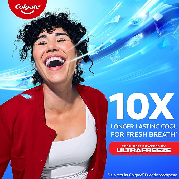 Colgate MaxFresh Advanced Whitening Toothpaste for Bad Breath, Fluoride Formulated, Helps Whiten Teeth and Leaves Breath Feeling Fresh for Hours, Fights Cavities, Clean Mint, 6.3 oz
