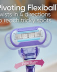 Gillette Venus Deluxe Smooth Swirl Women's Razor Handle + 2 Blade Refills (Pack of 2)
