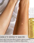 MAEPEOR Body Glitter Spray 4 Colors Quick-Drying and Non-Sticky Body Glitter Spray Moisturizing Bronze Body Shimmer for Face Hair Body (80ML, 13)
