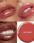 ColourPop So Juicy Plumping Glossy Lip Oil - Hydrating & Plumping Lip Oil with a Sheer Wash of Non-Sticky Color - Infused with Peptides, Ceramides & Ginger - So Sassy (0.29)