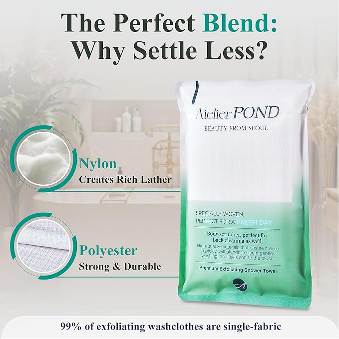 Exfoliating Washcloth/Shower Towel/Korean Body Scrub, Made in Korea [Relax Day 1XFresh Day1]