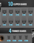 Novah Professional Hair Clippers for Men, Professional Barber Clippers and Trimmer Set, Mens Cordless Clipper, Fade Haircut Kit, Electric Hair Cut Machines