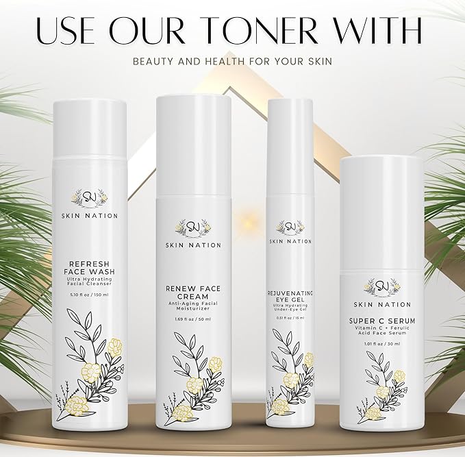 Refreshing Toner for Face with Rose Water and Organic Aloe for True Moisturization, Gentle Pore Cleaner & Pore Minimizer for Face, Hydrating Toner, Cruelty Free, Paraben Free, Skincare 4.0 Fl Oz
