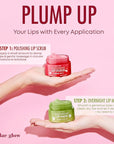 Apple, Pear, Cherry & Mint Lip Mask and Scrub - Dermatologist Tested, Hydrating & Exfoliating, Korean Skin Care, Nourishes, Softens & Brightens Lips - Vegan & Natural - 1 Pack