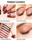 Oulac Black Lip Liner Pencil, 2in1 Retractable Makup Crayon for Lipliner and Eyeliner, Highly Pigmented, Smooth, Long Lasting and Waterproof Formula, Vegan Beauty, 01 Noir