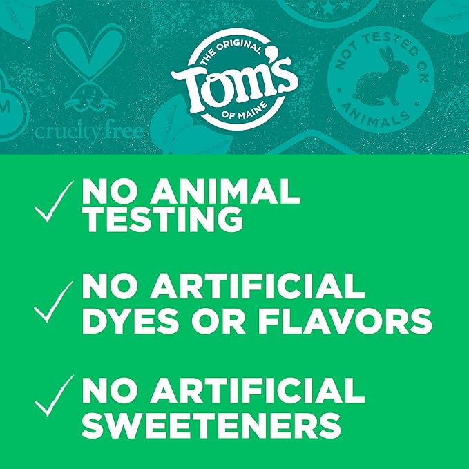 Tom's of Maine Wicked Fresh! Natural Fluoride Anticavity Toothpaste, Cool Peppermint, 3 Pack, 4.0oz