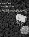 ARENCIA Night Shadow Biotin Shampoo Bar for Regrowth & Hair loss, Darkening, Gray Hair | Strengthening & Volumizing | Normal to Oily Hair | Vegan, Natural, pH balanced, Sulfate free