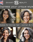 Metallic Graphite Gray Hair Dye Demi-Permanent, Grey Toner for Bleached Hair, Anti-Breakage Plex Hair Care, Vegan & Cruelty-Free, 100% Gray Coverage, Silver Hair Color by Smart Beauty