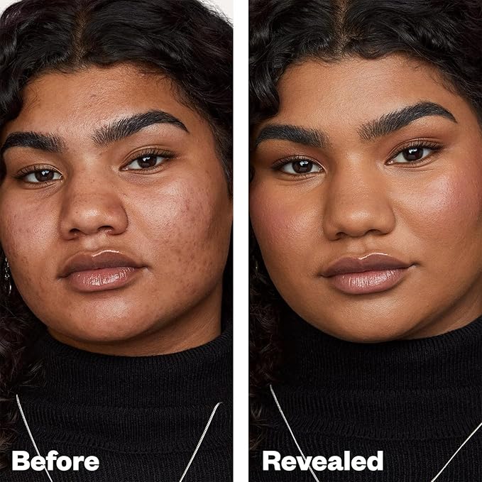 Kosas Revealer Skin-Improving Foundation with SPF 25 Protection - Hydrate, Brighten, Soothe, Plump, Protect Skin - Smoothing Texture, Clean Formula, Natural Finish, Medium Deep Neutral Cool 310