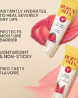 Burt's Bees Rescue Lip Relief, Watermelon & Berry Medley, Hydrating Lip Balm for Dry Cracked Lips, with Responsbily Sourced Beeswax and Shea Butter, 100% Natural Origin, 2 Pack, 0.35oz