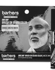 Barbers Choice Silver Line, Facial Hair Brush on Temporary Color for Silver Fox Men- Instantly Brighten White Beards, Mustache & Sideburns, Less Yellow, Easy Application, Arctic White