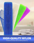4 Pieces Exfoliating Washcloth Shower Towel African Net Sponge Japanese Wash Cloth Face Exfoliating Sponge Loofah Exfoliating Body Scrubber for Body Exfoliation (Blue, Green, Purple, White)