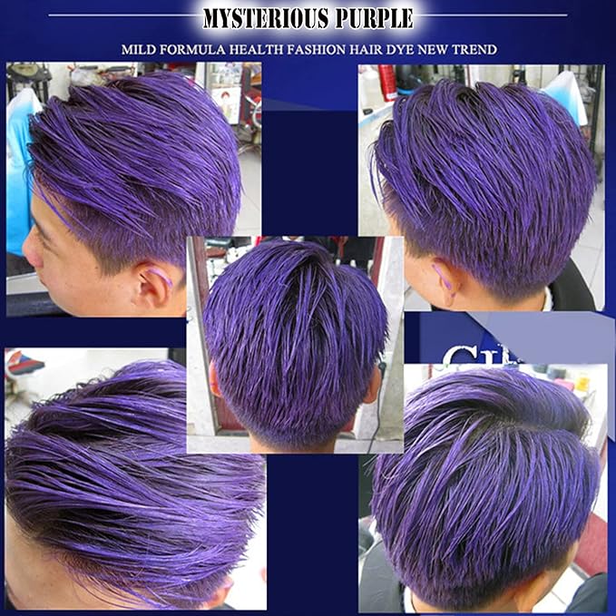 Temporary Purple Hair Color Wax,Natural Hair Spray Color Washable For Kids Women Men For Dark Light Hair Hairstyle Cosplay Halloween Party Christmas Diy Hairstyle