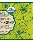 US Organic 100% Pure Lemongrass Essential Oil, USDA Certified Organic, Extracted by Steam Distillation Method, for Hair, Nail Polish Remover, Bees Attraction, and More. 30 ml, Value 2 Pack