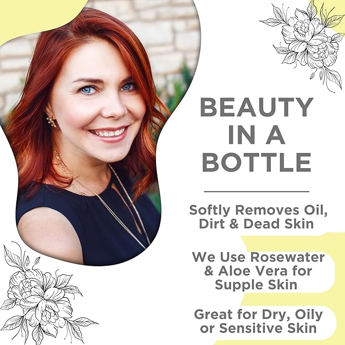 Refreshing Toner for Face with Rose Water and Organic Aloe for True Moisturization, Gentle Pore Cleaner & Pore Minimizer for Face, Hydrating Toner, Cruelty Free, Paraben Free, Skincare 4.0 Fl Oz