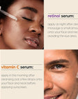 Vitamin C Serum Skin Care 2-Piece Set: Includes Retinol – Anti-Aging, Skin Brightening, Hydrating, Wrinkle Reduction, Dark Spot Corrector (1 Fl Oz (Pack of 2))