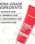 Neutrogena Stubborn Blackheads Daily Acne Facial Serum with Salicylic, Glycolic, Polyhydroxy & Mandelic Acids, Oil-Free Face Serum for Acne-Prone Skin to Help Clear Clogged Pores, 1 fl. oz