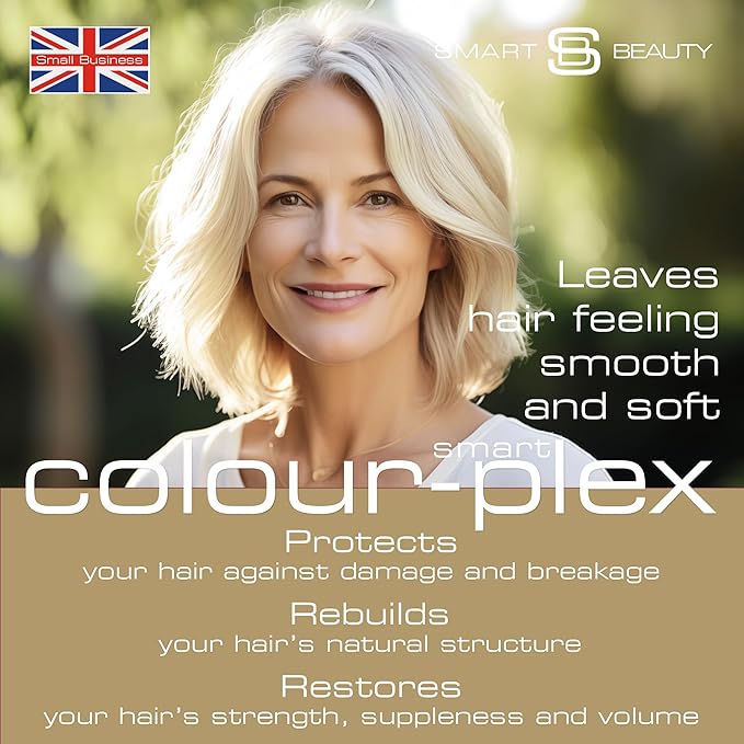 Smart Beauty Platinum Blonde Hair Dye Permanent, with Plex Anti-Breakage Technology that Protects Rebuilds Restores Hair Structure, Permanent Hair Colour, Bleach Hair Dye, Vegan, Cruelty Free