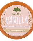 Tree Hut Vanilla Whipped Shea Body Butter | Long-lasting Hydration Leaves Skin Feeling Soft & Moisturized | Lightweight | Nourishing Essential Body Care | 8.4 fl oz.