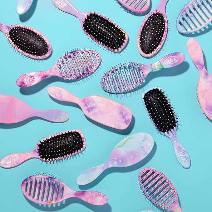 Wet Brush Speed Dry Hair Brush - Splatter (Color Wash) - Vented Design and Ultra Soft HeatFlex Bristles Are Blow Dry Safe With Ergonomic Handle Manages Tangle and Uncontrollable Hair - Pain-Free