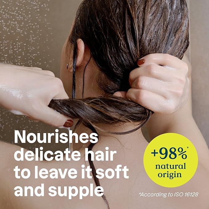 ATTITUDE Hair Conditioner for Sensitive Dry Scalp, Dry and Damaged Hair, Soothing Oat, Naturally Derived Ingredients, Dermatologically Tested, Vegan Detangler, Nourishing, 8 Fl Oz