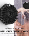 Silicone Body Scrubber, Exfoliating Body Wash Scrubbers Exfoliator, Shower Body Brush for Effective Showering Exfoliation and Gentle Massage (Black)