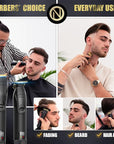 Novah® Professional Hair Clippers for Men, Professional Barber Clippers and Trimmer Set, Mens Cordless Hair Clipper for Barbers Haircut Fading Kit Fade - Gold