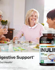 BIO KRAUTER Inulin Powder Capsules - 1200 mg Strength - 250 Count - Fiber Supplement - Chicory Root Fiber Capsules for Digestive Support - Pure Soluble Fiber Supplements - Vegan Inulin Capsules