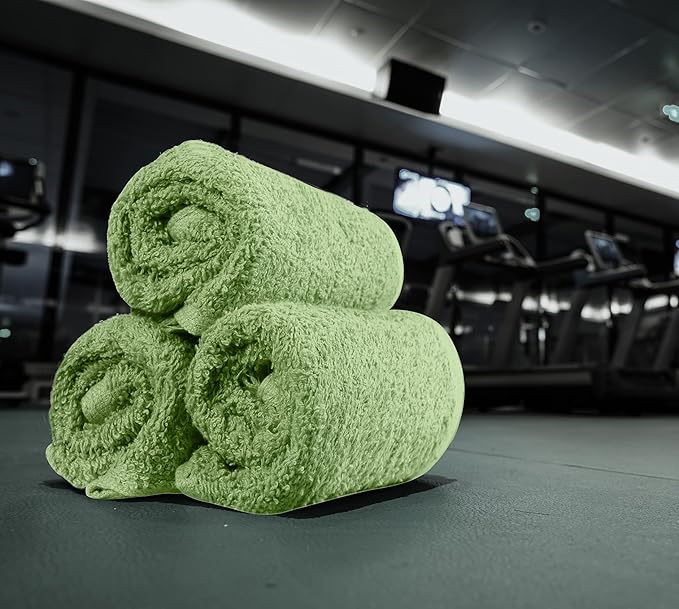 Utopia Towels 24 Pack Cotton Washcloths Set, 100% Ring Spun Cotton, Premium Quality Flannel Face Cloths, Highly Absorbent and Soft Feel Fingertip Towels, Sage Green