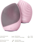 GESKE SmartAppGuided™ Sonic Facial Brush 5 in 1 | Vibrating Electric Facial Cleansing Brush | Soft Silicone Brush | Professional Facial Cleanser | Skin Cleanser & Exfoliator | Face Massager