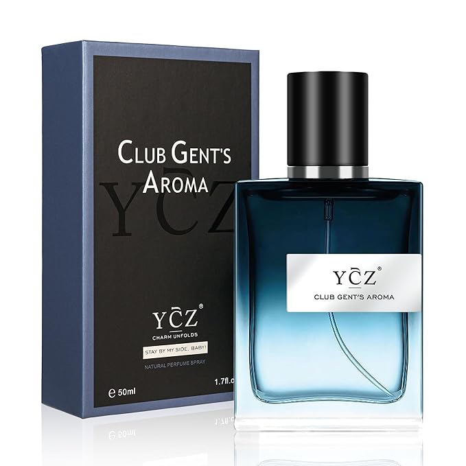 Ycz CLUB GENT'S AROMA, 1.7oz(50ml), Man Perfume, Nightclub Essential Fragrance, Long Lasting Cologne for Men with Aromatic Woody Notes of Aldehyde, Ginger, Mint, and Lemon