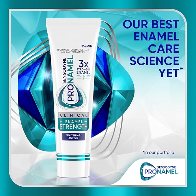 Sensodyne Pronamel Clinical Enamel Strength Toothpaste, Whitening Action, 3.4 oz (3 Pack)