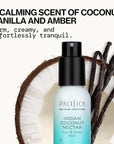 Pacifica Indian Coconut Nectar Hair Mist Perfume & Full Body Spray for Women - Body Mist Fragrance w/Tiare, Sugar, Vanilla, Almond & Amber Clean Beauty Alcohol-Free, Vegan & Cruelty-Free, 5 Oz