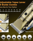 RESUXI Professional Hair Clippers for Men Electric Razor Shavers Nose Hair Trimmer and Detail Trimmer 5 Pcs Set，Cordless Beard Trimmer Barber Clippers for Hair Cutting Mens Grooming Kit